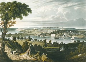City of Washington from beyond the Navy Yard by William James Bennett Oil Painting