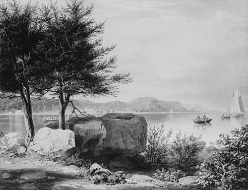 Weehawken from Turtle Grove by William James Bennett - Hand-Painted Oil Painting Reproduction