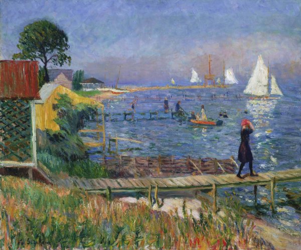 Bathers at Bellport by William James Glackens - Hand-Painted Oil Painting Reproduction