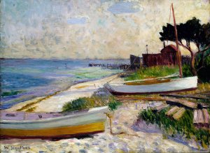 Beach Scene by William James Glackens Oil Painting