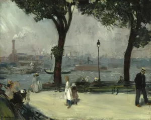 East River Park by William James Glackens Oil Painting