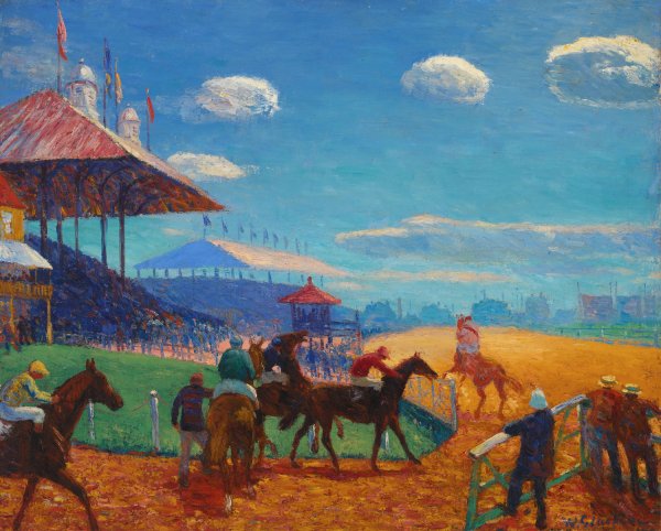 Main Product Photo of Race Track  Painting by William James Glackens