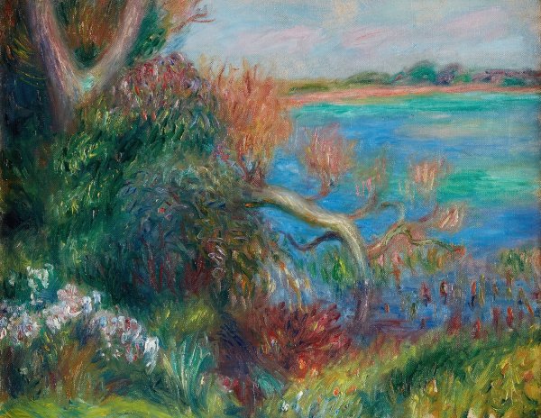 Main Product Photo of River Bank  Painting by William James Glackens