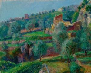 Terraces, South Of France by William James Glackens Oil Painting