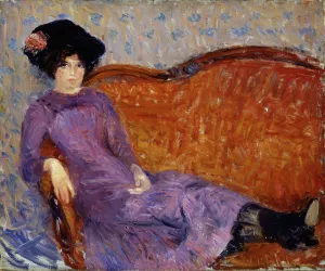 The Purple Dress by William James Glackens Oil Painting