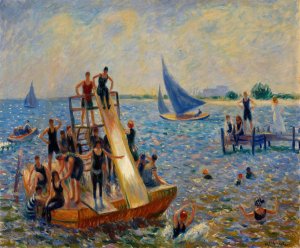 The Raft by William James Glackens Oil Painting