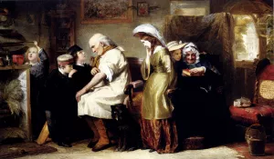 A Visit To The Old Soldier by William James Grant Oil Painting