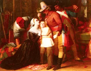 Eugene Beauharnais Refusing To Give Up His Father's Sword by William James Grant Oil Painting