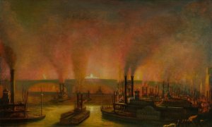 Dedication of Eads Bridge, St. Louis County, July 4, 1874 by William James Hinchey Oil Painting