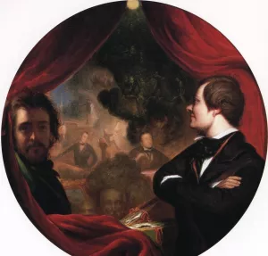 Mann S. Valentine and the Artist by William James Hubard Oil Painting
