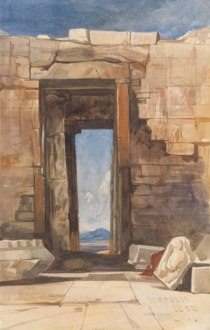 A Doorway in the Acropolis, Athens by William James Muller Oil Painting