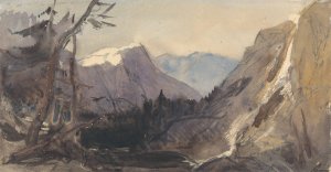 Alpine Landscape, possibly the Matterhorn by William James Muller Oil Painting