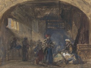 Cairo Bazaar by William James Muller Oil Painting