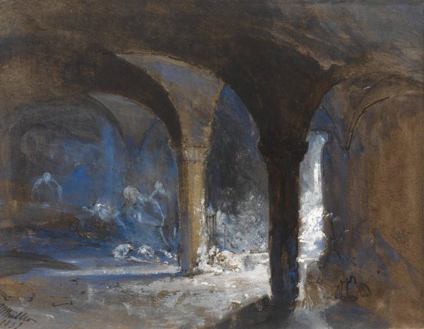 Main Product Photo of Crypt of the bishop's palace during the Bristol riots  Painting by William James Muller