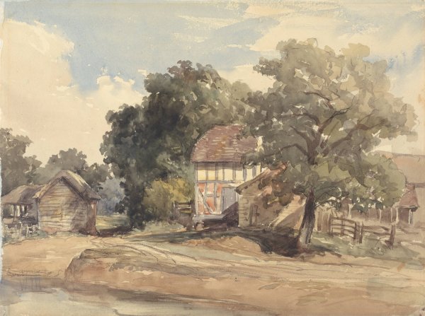 Main Product Photo of Farm Buildings Painting by William James Muller
