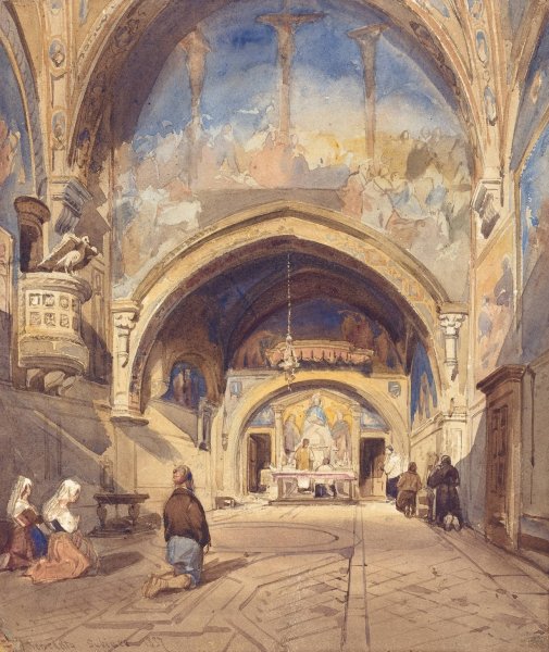 Main Product Photo of Interior of the Church of San Benedetto, Subiaco  Painting by William James Muller