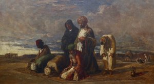 Prayers In The Desert by William James Muller Oil Painting