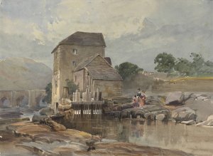 The Bridge at Llangollen by William James Muller Oil Painting