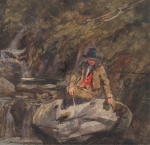 Young Fisherman by William James Muller Oil Painting