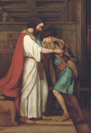 Joseph and Pharoah by William James Webbe Oil Painting