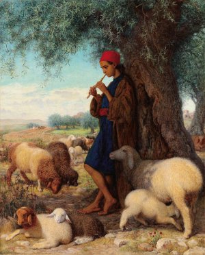 The Piping Shepherd by William James Webbe Oil Painting