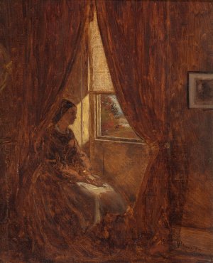 By the Window by William John Hennessy Oil Painting