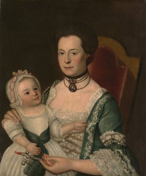 Mrs. Jacob Hurd and Child by William Johnston Oil Painting