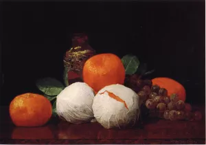 Still Life with Wrapped Tangerines by William Joseph McCloskey - Oil Painting Reproduction