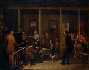 Missouri Courtroom by William Josiah Brickey Oil Painting