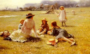 A Picnic Party by William Kay Blacklock - Oil Painting Reproduction