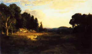Early Morning on the Farm Oil painting by William Keith
