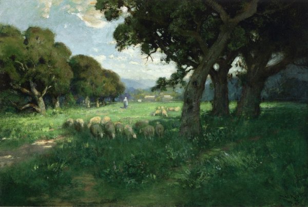 Main Product Photo of Hilegas Meadows Painting by William Keith