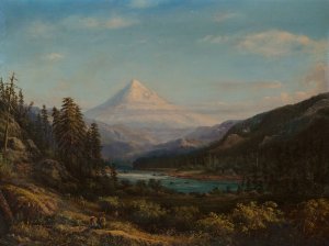Mount Hood from the Banks of Little Sandy River by William Keith Oil Painting