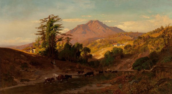 Mount Tamalpais from the North West  by William Keith - Hand-Painted Oil Painting Reproduction