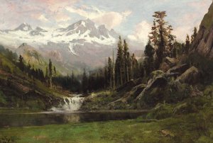 View of Mount Shasta by William Keith Oil Painting