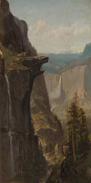 Yosemite Falls, from Glacier Point by William Keith Oil Painting