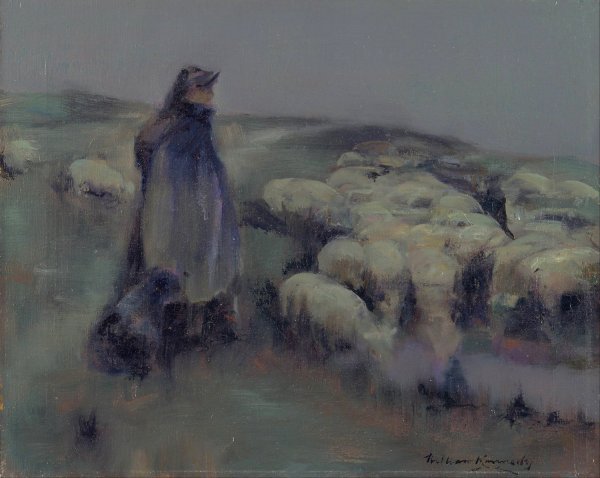 Main Product Photo of A Shepherdess Painting by William Kennedy