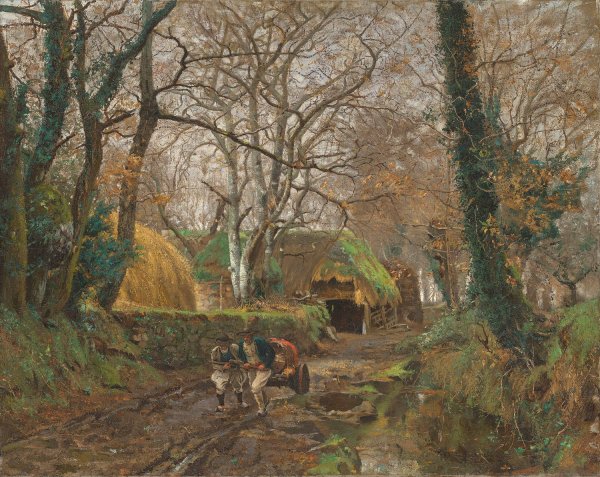 Pont Aven  by William Lamb Picknell - Hand-Painted Oil Painting Reproduction