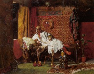 The Opium Den by William Lamb Picknell Oil Painting