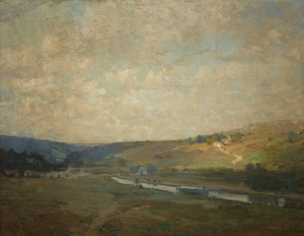 Main Product Photo of Delaware Canal Painting by William Langson Lathrop