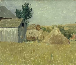 Gray Barn by William Langson Lathrop Oil Painting