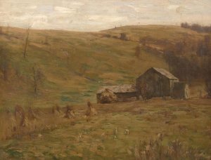 Hilly Pastures by William Langson Lathrop Oil Painting