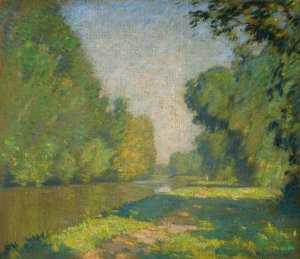 The Tow Path by William Langson Lathrop Oil Painting