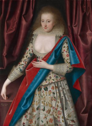 Portrait of a Young Lady, possibly Jane, Lady Thornhaugh by William Larkin Oil Painting