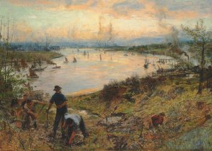 Work-a-day England by William Lionel Wyllie Oil Painting