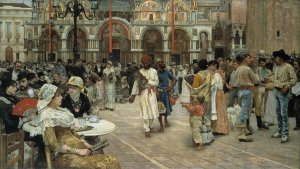 The Piazza Of Saint Mark's, Venice by William Logsdail Oil Painting