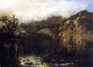 A Mountain Stream from the Foot of Mt. Carter, New Hampshire by William Louis Sonntag Oil Painting