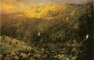 A Wooded Mountain Landscape painting by William Louis Sonntag