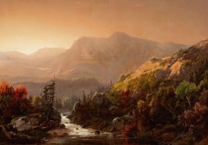Autumn Landscape by William Louis Sonntag Oil Painting