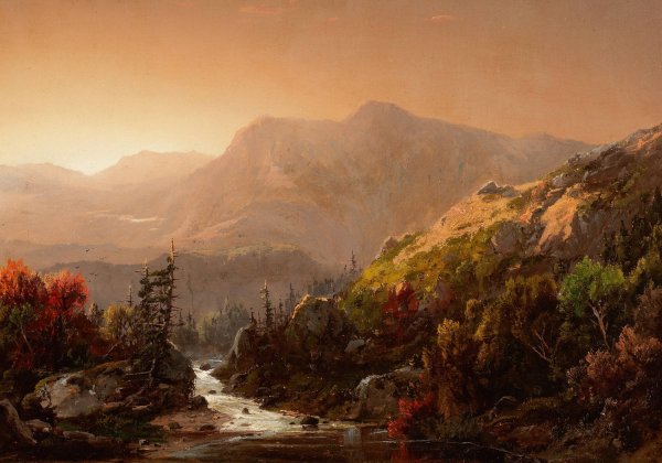 Autumn Landscape by William Louis Sonntag - Hand-Painted Oil Painting Reproduction